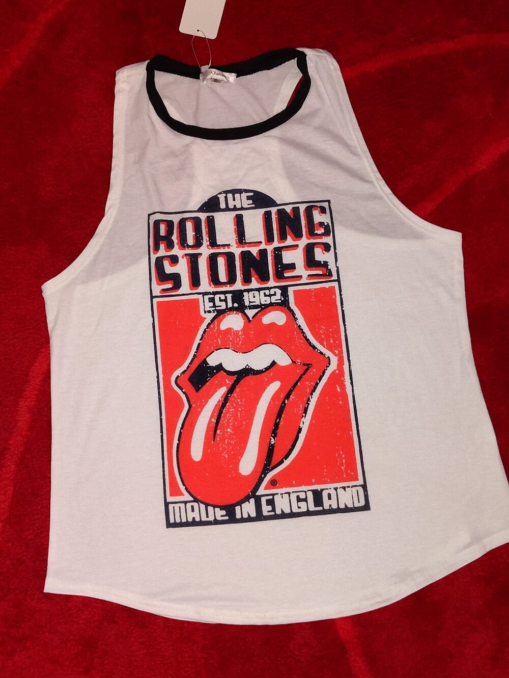 the Rolling Stones White Tank Sz XL